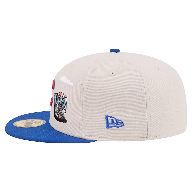 Men's New Era  Khaki Chicago Cubs City Icon 59FIFTY Fitted Hat