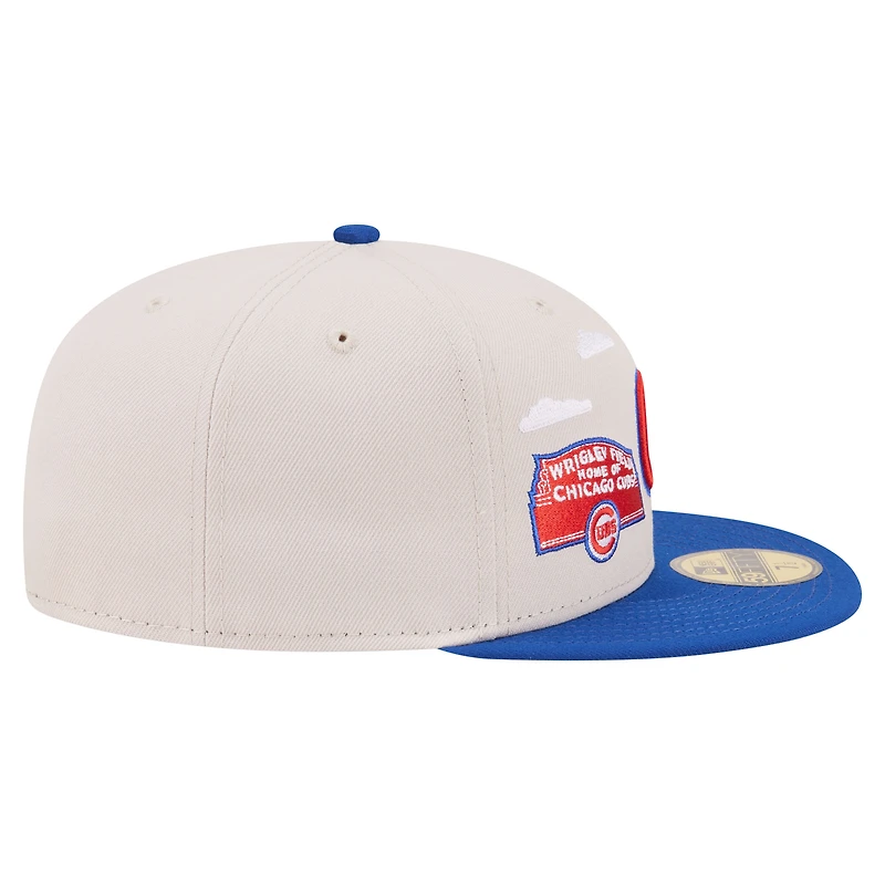 Men's New Era  Khaki Chicago Cubs City Icon 59FIFTY Fitted Hat