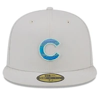 Men's New Era Khaki Chicago Cubs Stone Mist 59FIFTY Fitted Hat