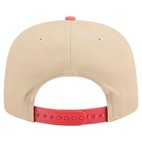 Men's New Era  Light Beige/Coral Chicago Cubs Color Pack A-Frame 9FIFTY Snapback Hat