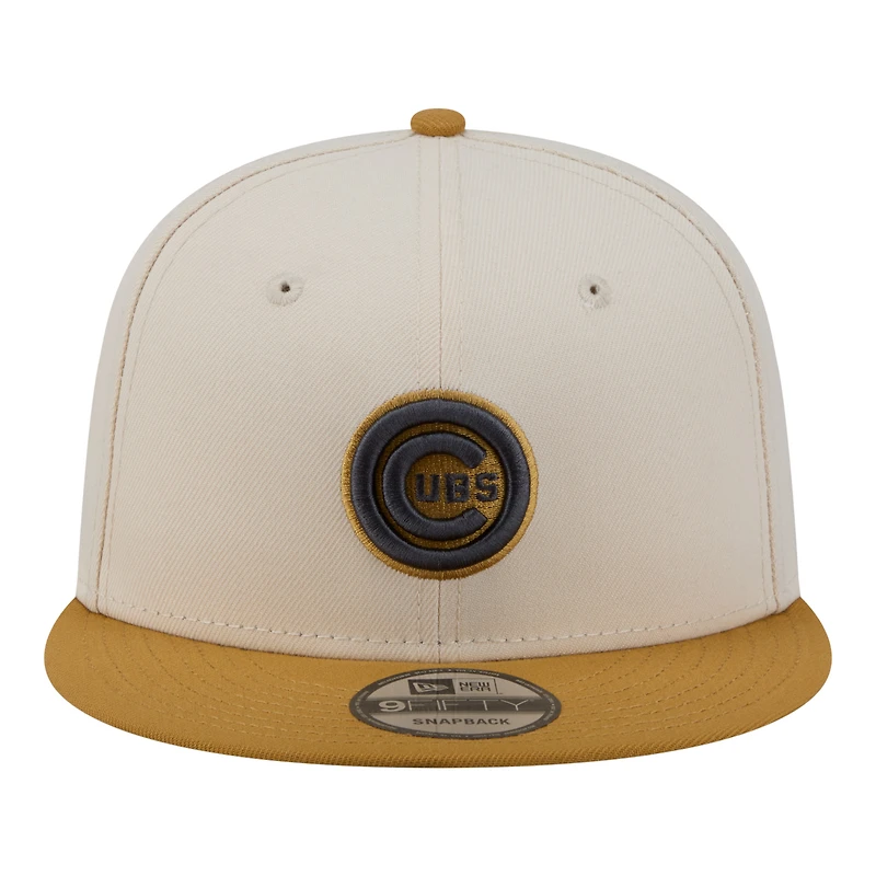 Men's New Era Turquoise/Charcoal Chicago Cubs Two-Tone Color Pack 9FIFTY Snapback Hat