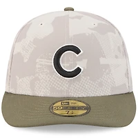 Men's New Era Light Beige/Olive Chicago Cubs 2025 Armed Forces Day 59FIFTY Fitted Hat