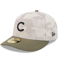 Men's New Era Light Beige/Olive Chicago Cubs 2025 Armed Forces Day 59FIFTY Fitted Hat