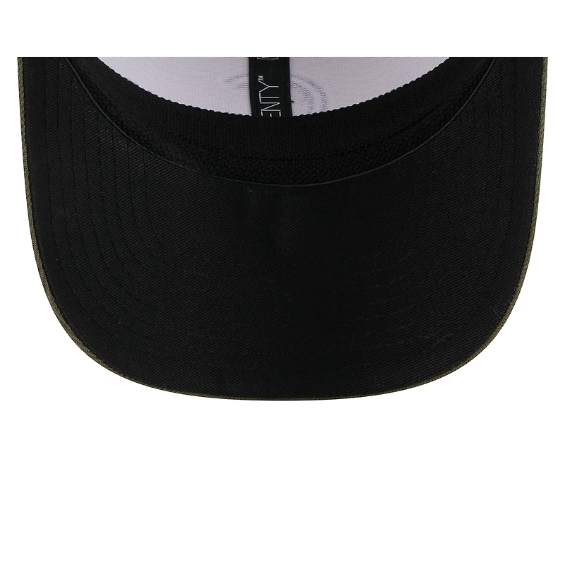 Casquette extensible à boutons-pression 9SEVENTY pour homme, beige clair/olive, Chicago Cubs 2025 Armed Forces Day, New Era