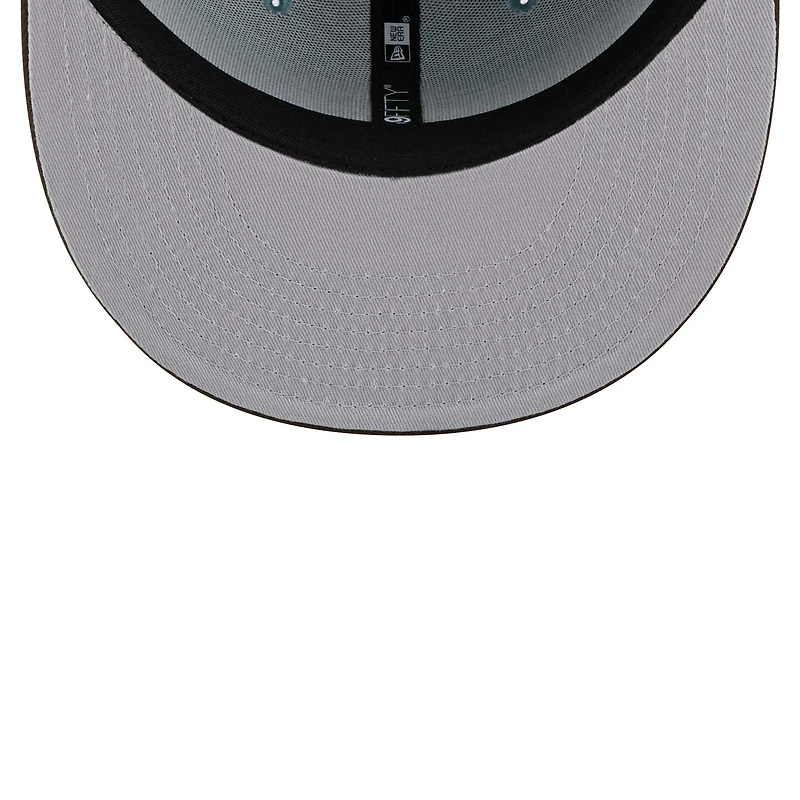 Casquette ajustée 59FIFTY Chicago Cubs Beach Kiss New Era pour homme, bleu clair/marron