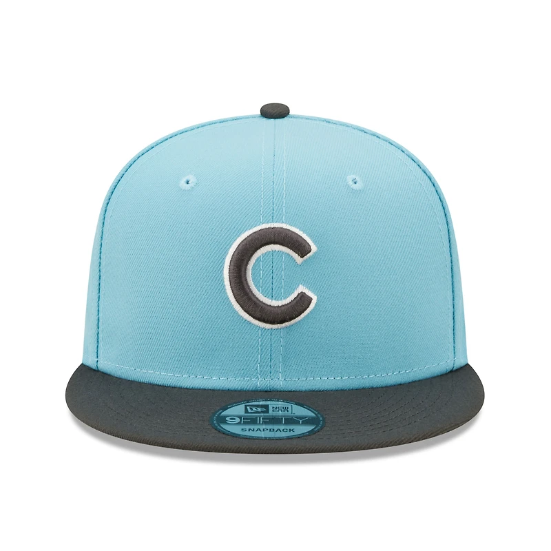 Men's New Era Light Blue/Charcoal Chicago Cubs Color Pack Two-Tone 9FIFTY - Snapback Hat