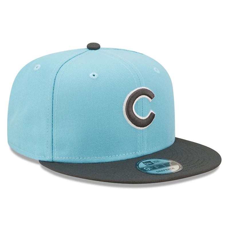 Men's New Era Light Blue/Charcoal Chicago Cubs Color Pack Two-Tone 9FIFTY - Snapback Hat