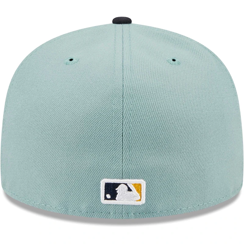 Casquette ajustée 59FIFTY Chicago Cubs Beach Kiss New Era pour homme, bleu clair/bleu marine