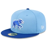 Casquette ajustée 59FIFTY Chicago Cubs 2025 bleu clair pour homme New Era
