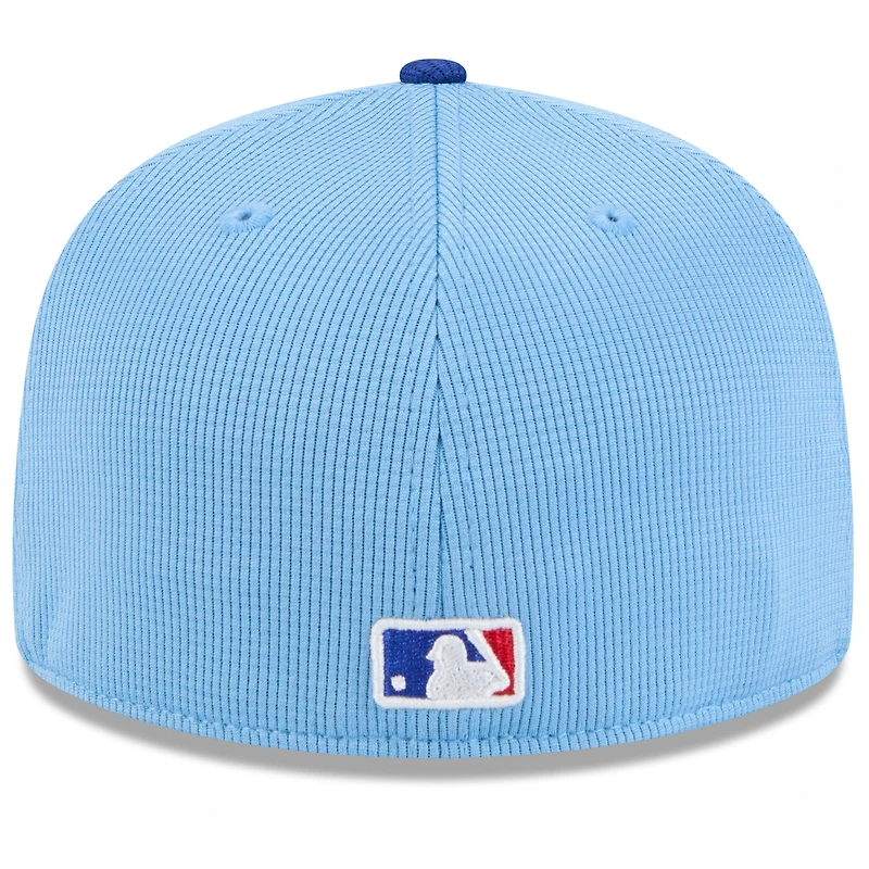 Casquette ajustée 59FIFTY Chicago Cubs 2025 bleu clair pour homme New Era