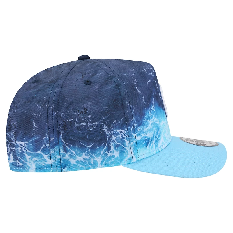 Men's New Era Light Blue Chicago Cubs Deep Water Pre-Curved 9FIFTY A-Frame Snapback Hat