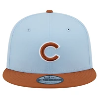 Casquette Snapback 9FIFTY bicolore bleu clair pour hommes des Chicago Cubs New Era