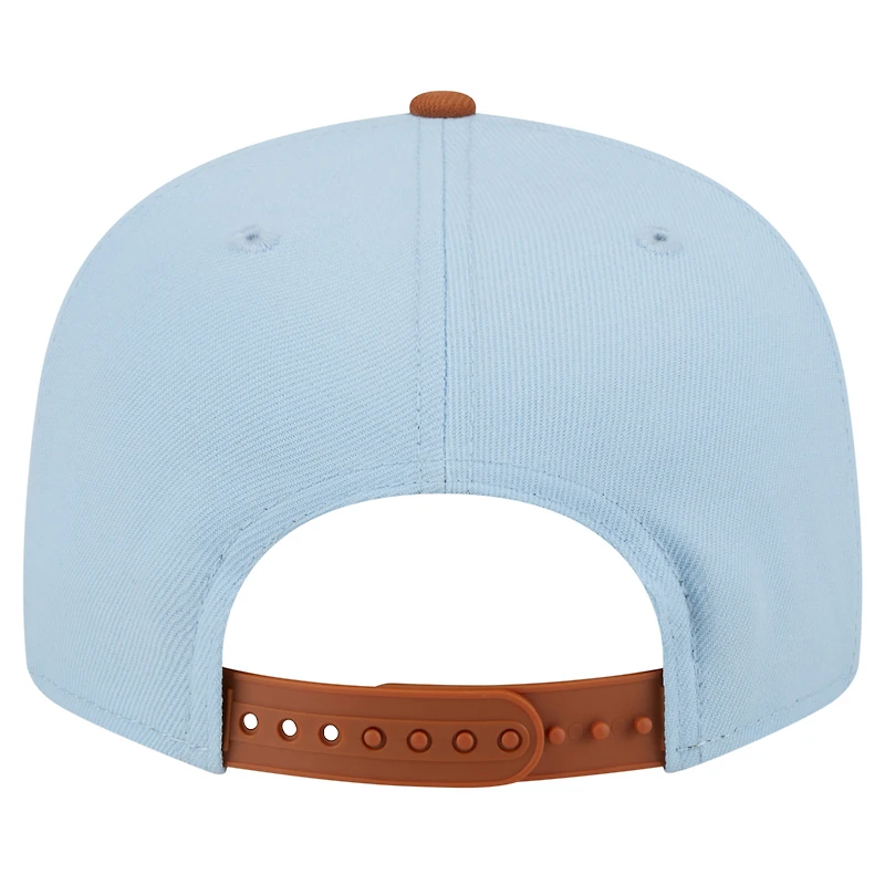 Casquette Snapback 9FIFTY bicolore bleu clair pour hommes des Chicago Cubs New Era