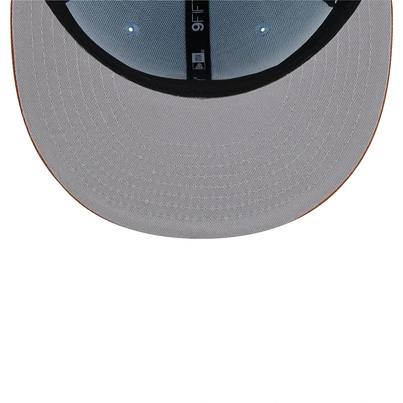 Casquette Snapback 9FIFTY bicolore bleu clair pour hommes des Chicago Cubs New Era