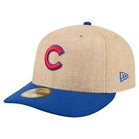 Men's New Era  Natural/Royal Chicago Cubs Twine 59FIFTY Fitted Hat