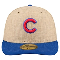 Men's New Era  Natural/Royal Chicago Cubs Twine 59FIFTY Fitted Hat