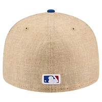 Men's New Era  Natural/Royal Chicago Cubs Twine 59FIFTY Fitted Hat