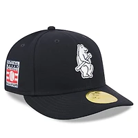 Casquette ajustée New Era bleu marine Chicago Cubs 2026, Temple de la renommée du baseball, modèle 59FIFTY à profil bas pour homme
