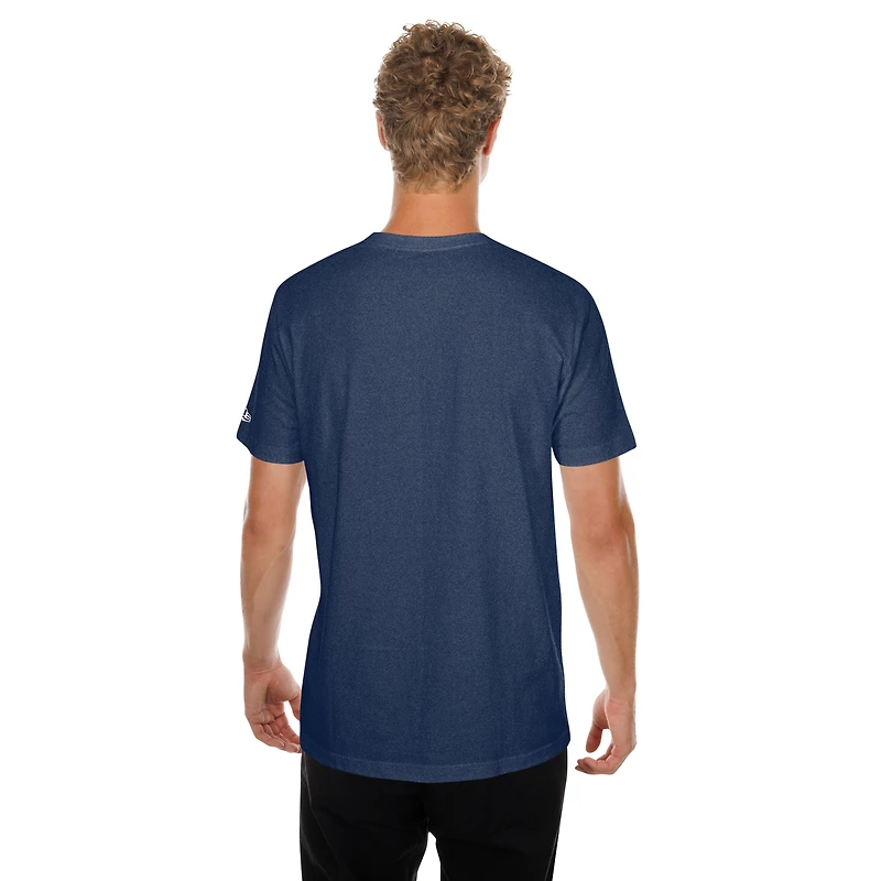 Men's New Era Navy Chicago Cubs  Oversized Throwback Distressed T-Shirt