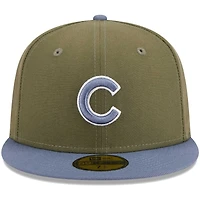 Casquette ajustée 59FIFTY Chicago Cubs New Era pour homme, olive/bleu