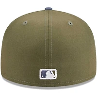 Casquette ajustée 59FIFTY Chicago Cubs New Era pour homme, olive/bleu
