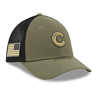Casquette New Era Flex Olive Chicago Cubs 2026 Journée des Forces armées 39THIRTY M-Crown