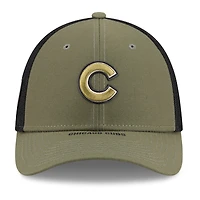 Casquette New Era Flex Olive Chicago Cubs 2026 Journée des Forces armées 39THIRTY M-Crown