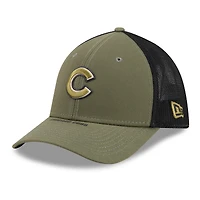 Casquette New Era Flex Olive Chicago Cubs 2026 Journée des Forces armées 39THIRTY M-Crown