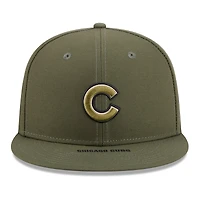 Men's New Era  Olive Chicago Cubs 2026 Armed Forces Day 9FIFTY Snapback Hat