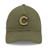 Casquette ajustable New Era Olive Chicago Cubs 2026 Journée des forces armées 9TWENTY pour homme