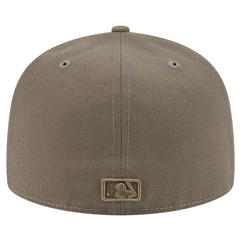 Casquette ajustée A-Frame 59FIFTY pour homme New Era, coloris olive des Chicago Cubs