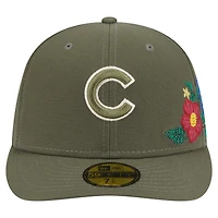 Casquette ajustée 59FIFTY Chicago Cubs olive New Era pour homme
