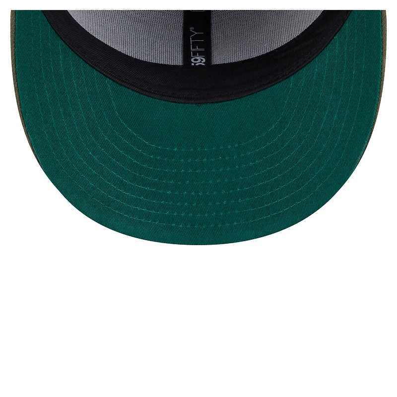 Casquette ajustée 59FIFTY Chicago Cubs olive New Era pour homme