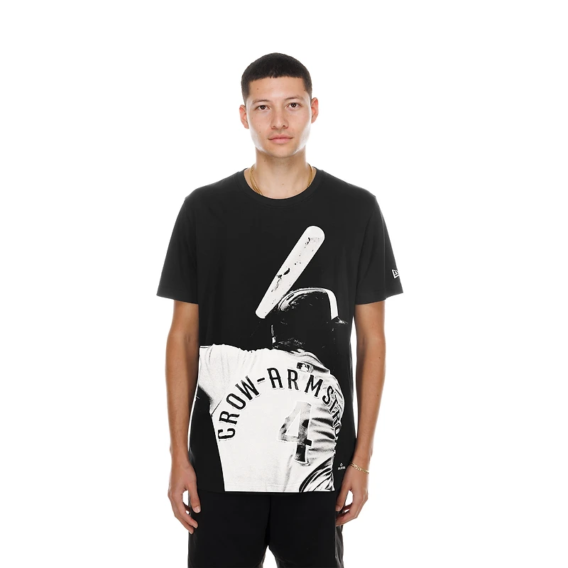 Men's New Era Pete Crow-Armstrong Black Chicago Cubs Oversized Graphic T-Shirt