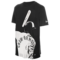 Men's New Era Pete Crow-Armstrong Black Chicago Cubs Oversized Graphic T-Shirt