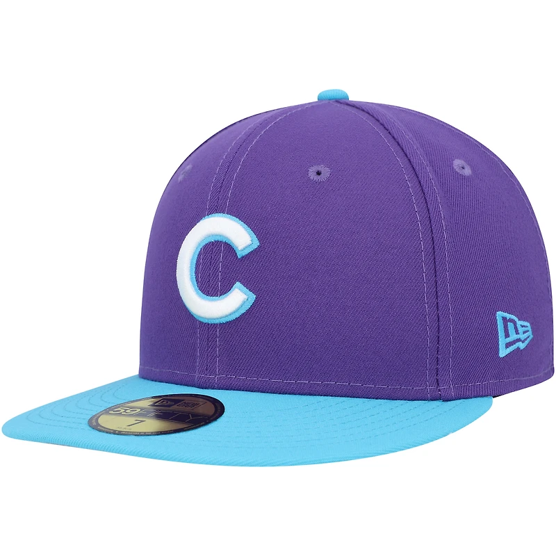 Casquette ajustée violette Chicago Cubs Vice 59FIFTY New Era pour homme