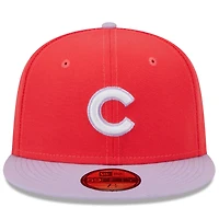 Men's New Era Red/Lavender Chicago Cubs Spring Color Two-Tone 59FIFTY Fitted Hat