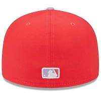 Men's New Era Red/Lavender Chicago Cubs Spring Color Two-Tone 59FIFTY Fitted Hat