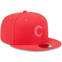 Casquette ajustée New Era Chicago Cubs 2023 Spring Color Basic 59FIFTY rouge pour homme