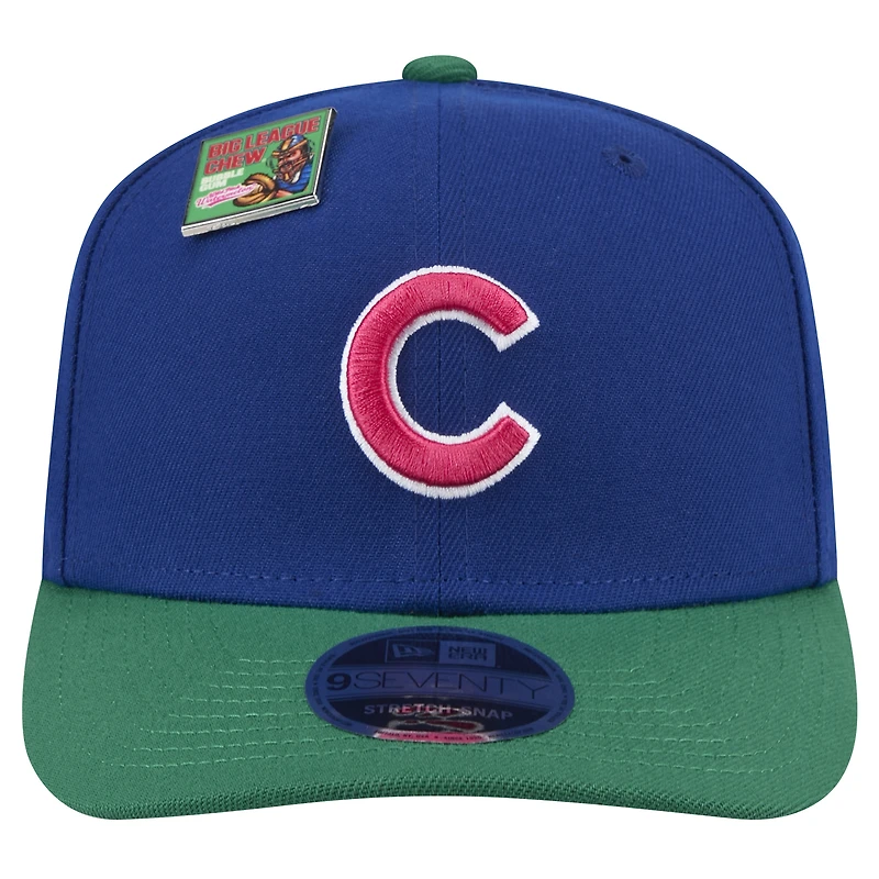 Men's New Era Royal/Green Chicago Cubs 2024 Big League Chew Flavor Pack 9SEVENTY Adjustable Hat