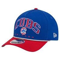 Casquette ajustable New Era 9FORTY A-Frame M-Crown pour homme, bleu royal/rouge, Chicago Cubs