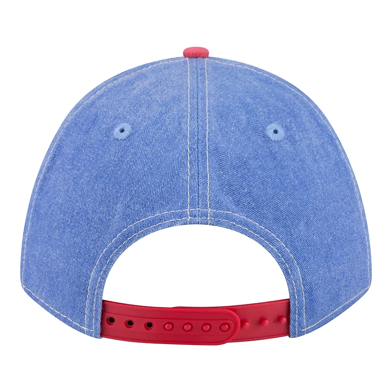 Men's New Era Royal/Red Chicago Cubs Felt M-Crown 9FORTY Adjustable Hat
