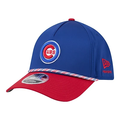 Casquette New Era Flex 39THIRTY pour homme, bleu royal/rouge, Chicago Cubs, modèle Rope M-Crown A-Frame.