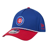 Casquette New Era Flex 39THIRTY pour homme, bleu royal/rouge, Chicago Cubs, modèle Rope M-Crown A-Frame.