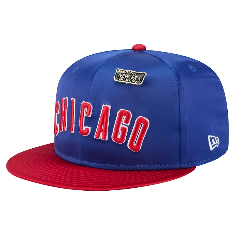 Men's New Era Royal/Red Chicago Cubs Satin 59FIFTY Fitted Hat