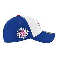 Casquette New Era Royal/Blanche Chicago Cubs 150e anniversaire, style classique décontracté, ajustable