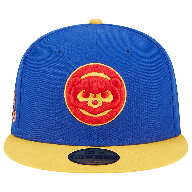 Men's New Era  Royal/Yellow Chicago Cubs Empire 59FIFTY Fitted Hat