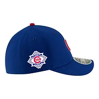 Casquette New Era Royal Chicago Cubs 150e anniversaire 39THIRTY M-Crown Flex pour homme