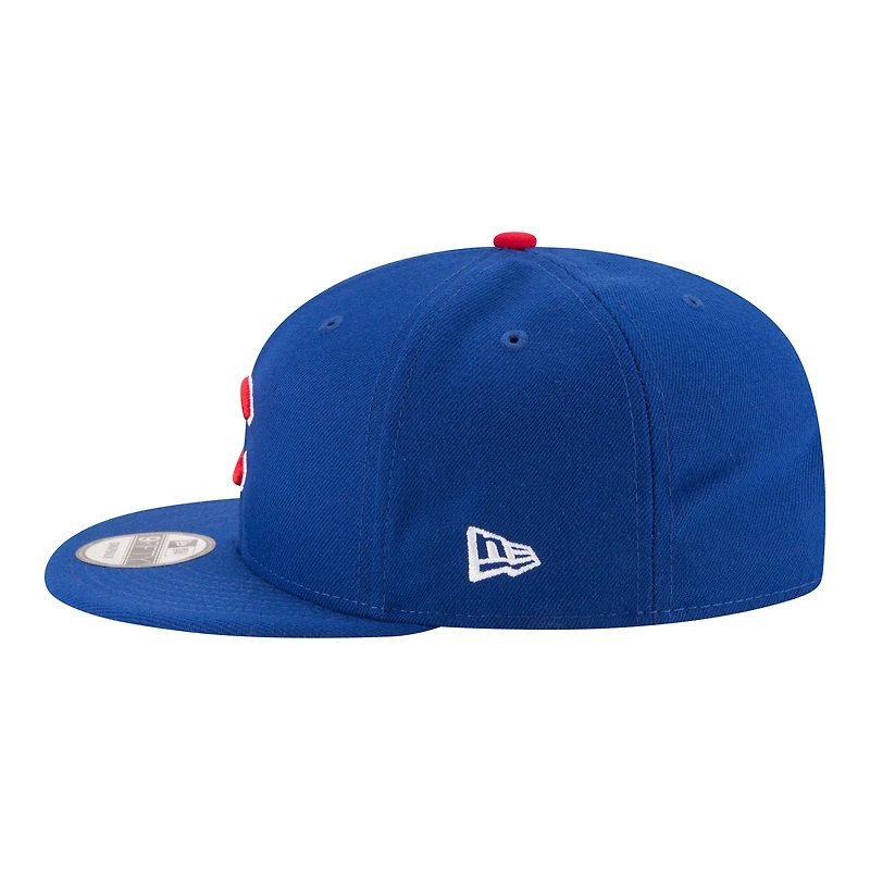 Casquette snapback New Era Royal Chicago Cubs 150e anniversaire 9FIFTY pour homme