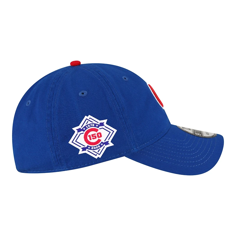 Casquette New Era Royal Chicago Cubs 150e anniversaire pour homme, style classique décontracté et ajustable